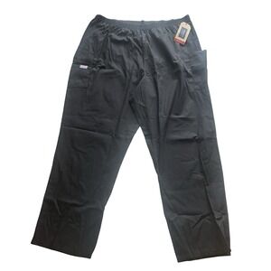NWT Cherokee Workwear Originals Size 3XL Black Scrub Pants Pockets Elastic Work